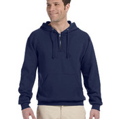 Adult NuBlend® Fleece Quarter-Zip Pullover Hooded Sweatshirt