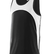 Youth Wicking Polyester Sleeveless Jersey with Contrast Inserts