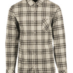 Woven Plaid Flannel With Biased Pocket